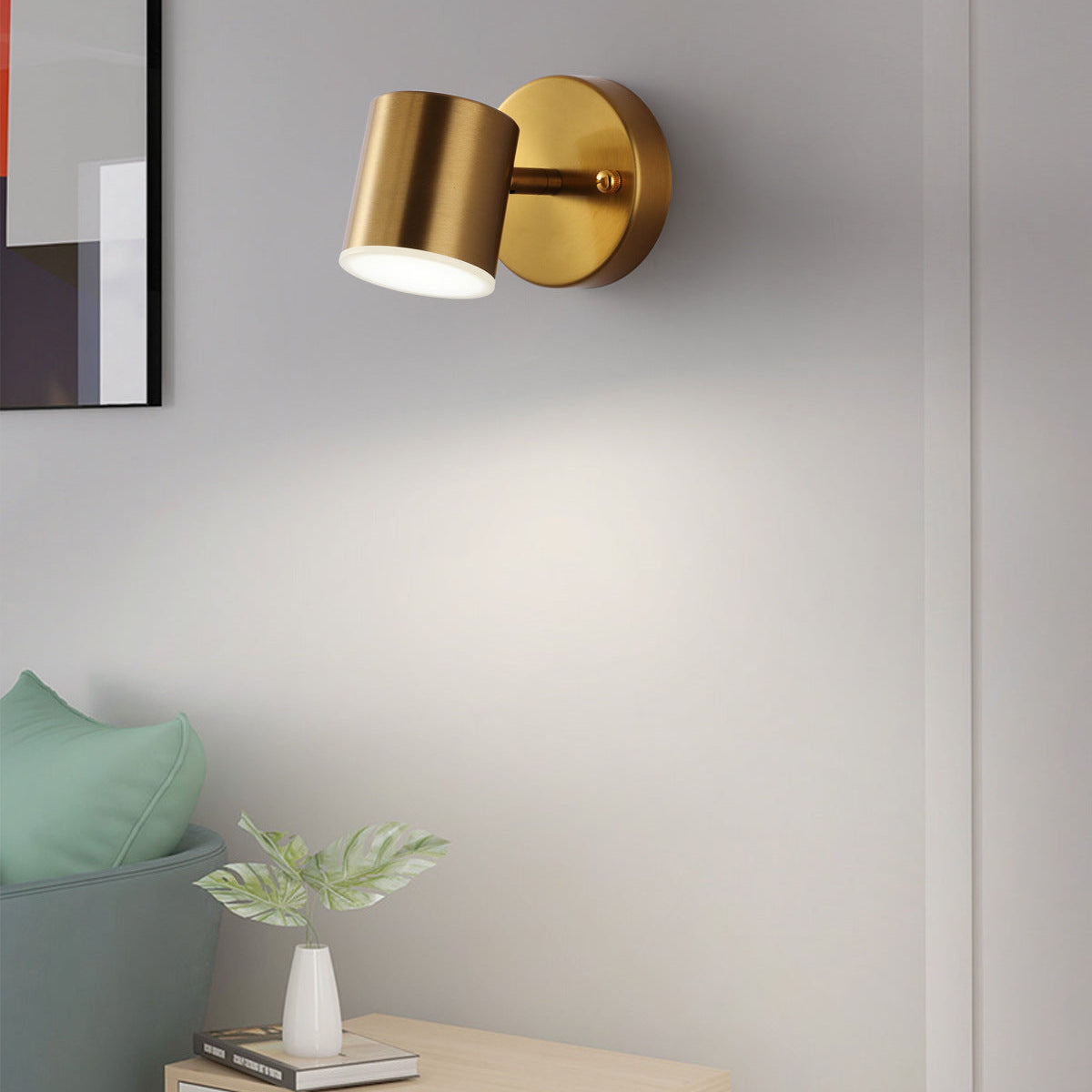 Lumora Copper LED Wall Sconce Modern Minimalist Wall Light For Living Room And Hallway