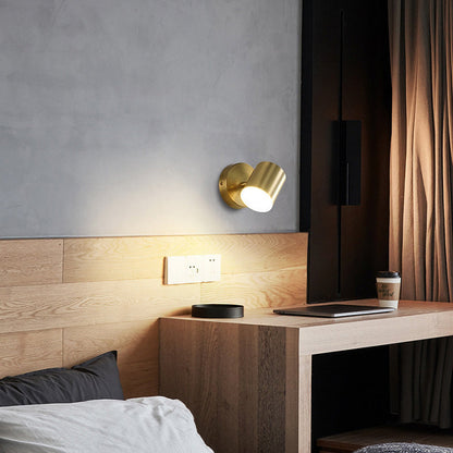 Lumora Copper LED Wall Sconce Modern Minimalist Wall Light For Living Room And Hallway