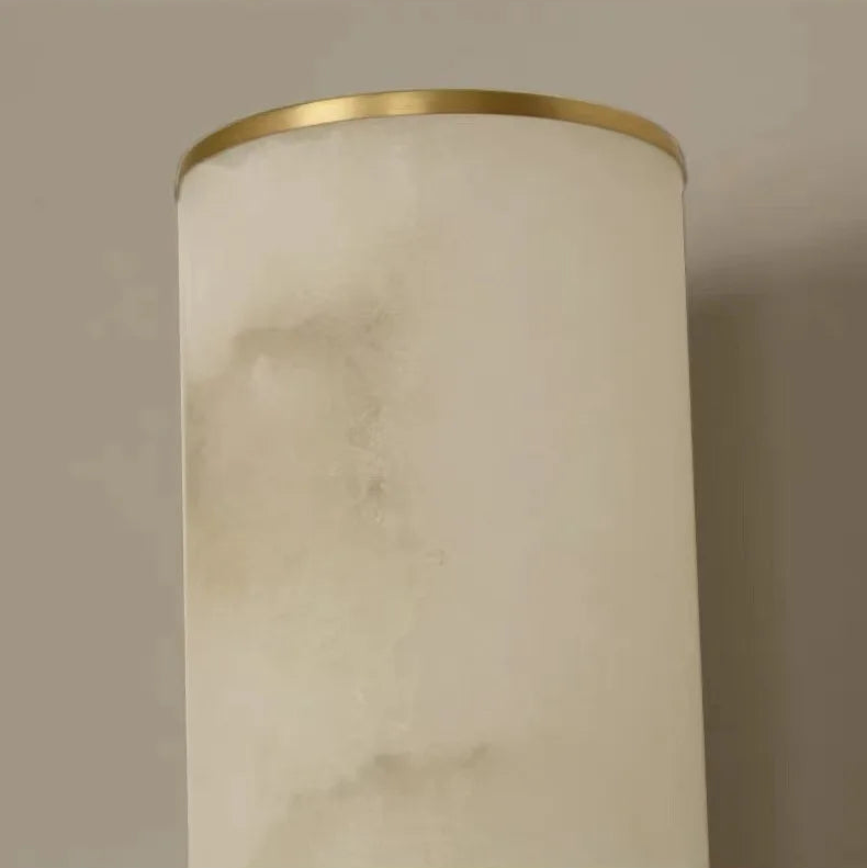RoyaleGlow Modern Brass & Alabaster Wall Sconce - Elegant Up/Down Lighting