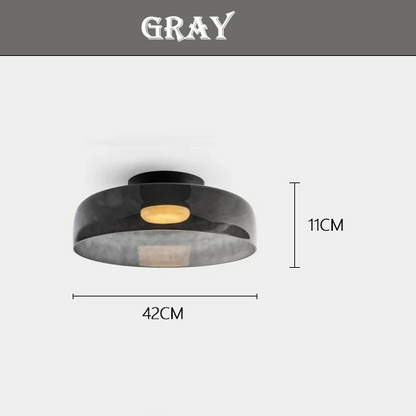 LuxRoyale Nordic LED Glass Flush Mount Ceiling Lamp for Living Room, Bedroom & Hallway