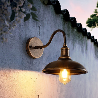 Royelux Vintage Farmhouse Gooseneck Outdoor Barn Light-Bronze Industrial Wall Sconce