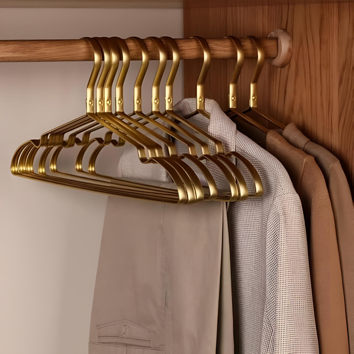 RoyaleGlow Aluminum Alloy Nonslip Hangers for Closet Organization