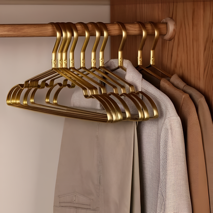 RoyaleGlow Aluminum Alloy Nonslip Hangers for Closet Organization