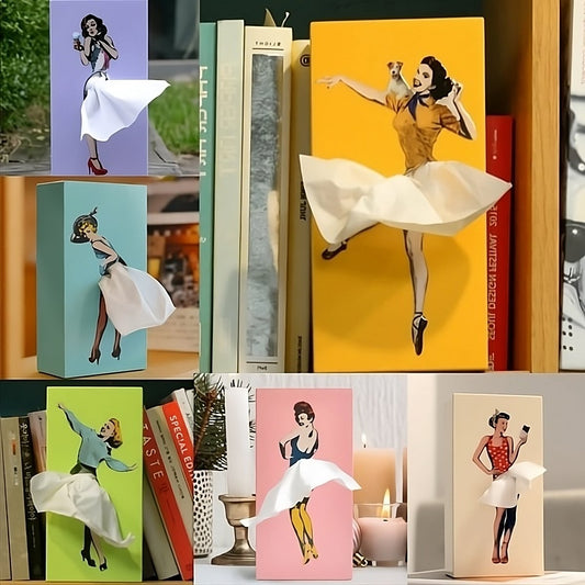 Luxora Flying Skirt Tissue Box Fun Home Decor Item
