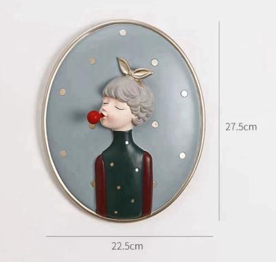 Royelux Chic Bubble Gum Girl 3D Wall Art - Modern Aesthetic Home Decor