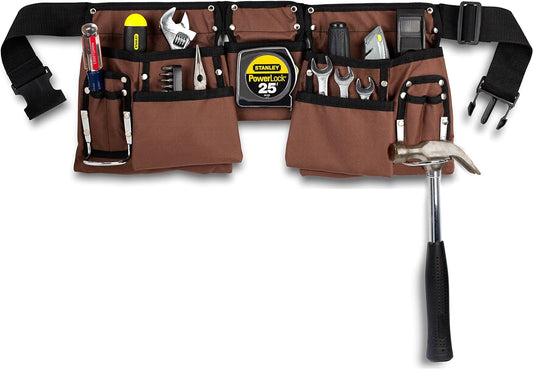 Royaleva Heavy Duty Tool Belt with 11 Pockets Adjustable