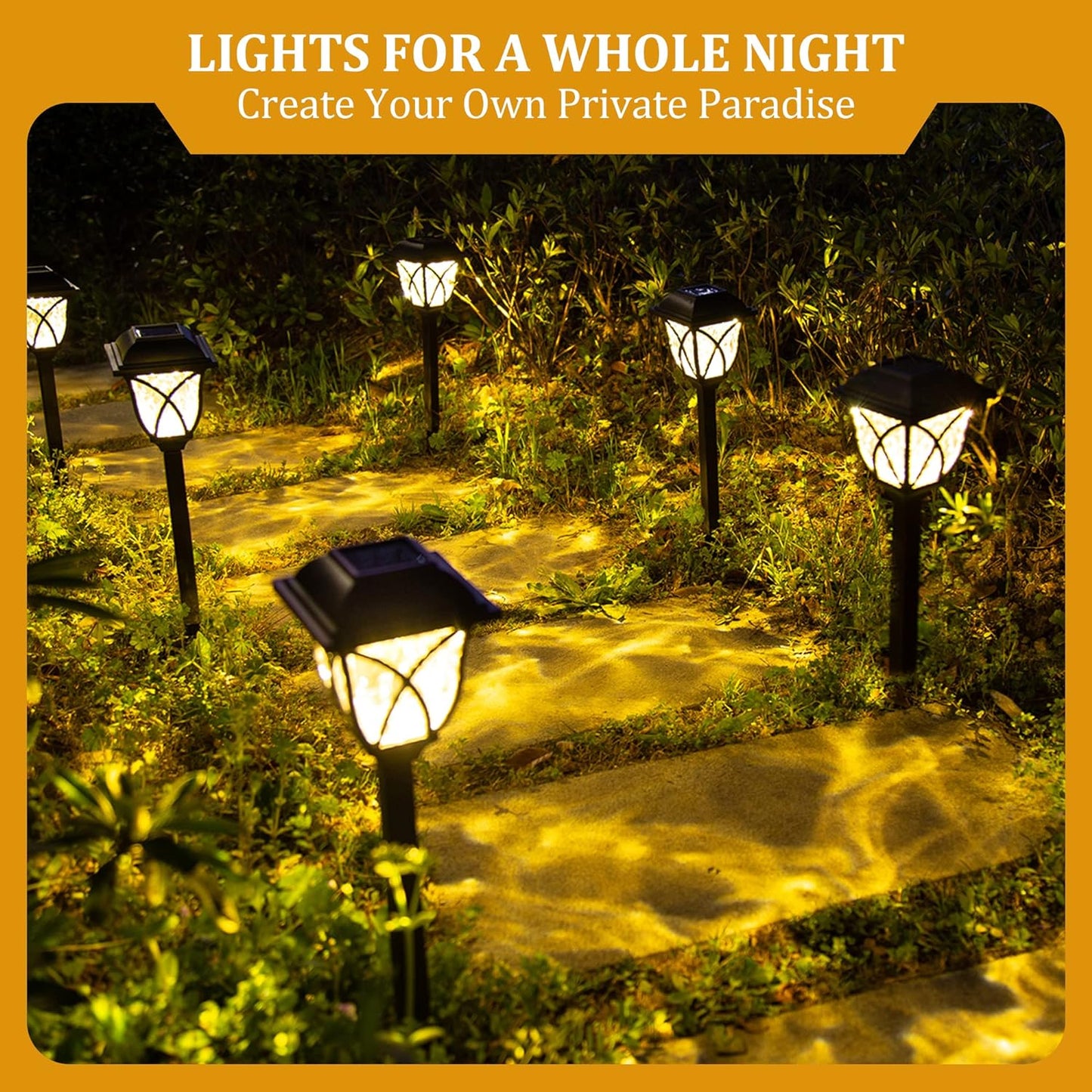 Luxora 6 Pack Led Solar Pathway Garden Lights Outdoor