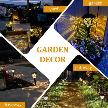 Luxora 6 Pack Led Solar Pathway Garden Lights Outdoor