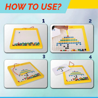 RoyaleGlow Large Magnetic Drawing Pad for Kids Montessori Magnetic Dots Board