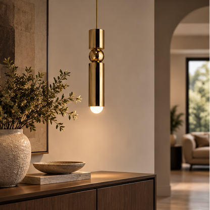 RoyaleGlow Modern Black Geometric Dimmable LED Pendant Light Fixture