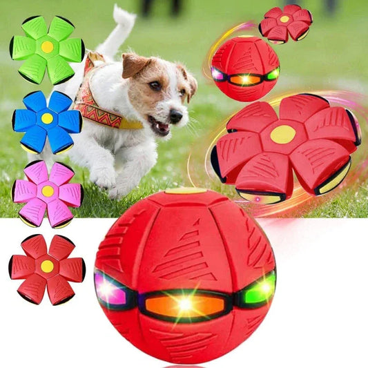 Luxora Flying Saucer Ball Dog Toy with Flashing Light