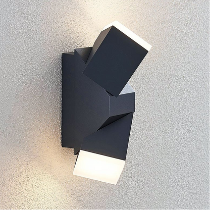 Royelux 22cm Anthracite Outdoor LED Wall Sconce - IP54 Weatherproof Up Down Light