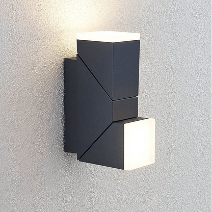 Royelux 22cm Anthracite Outdoor LED Wall Sconce - IP54 Weatherproof Up Down Light