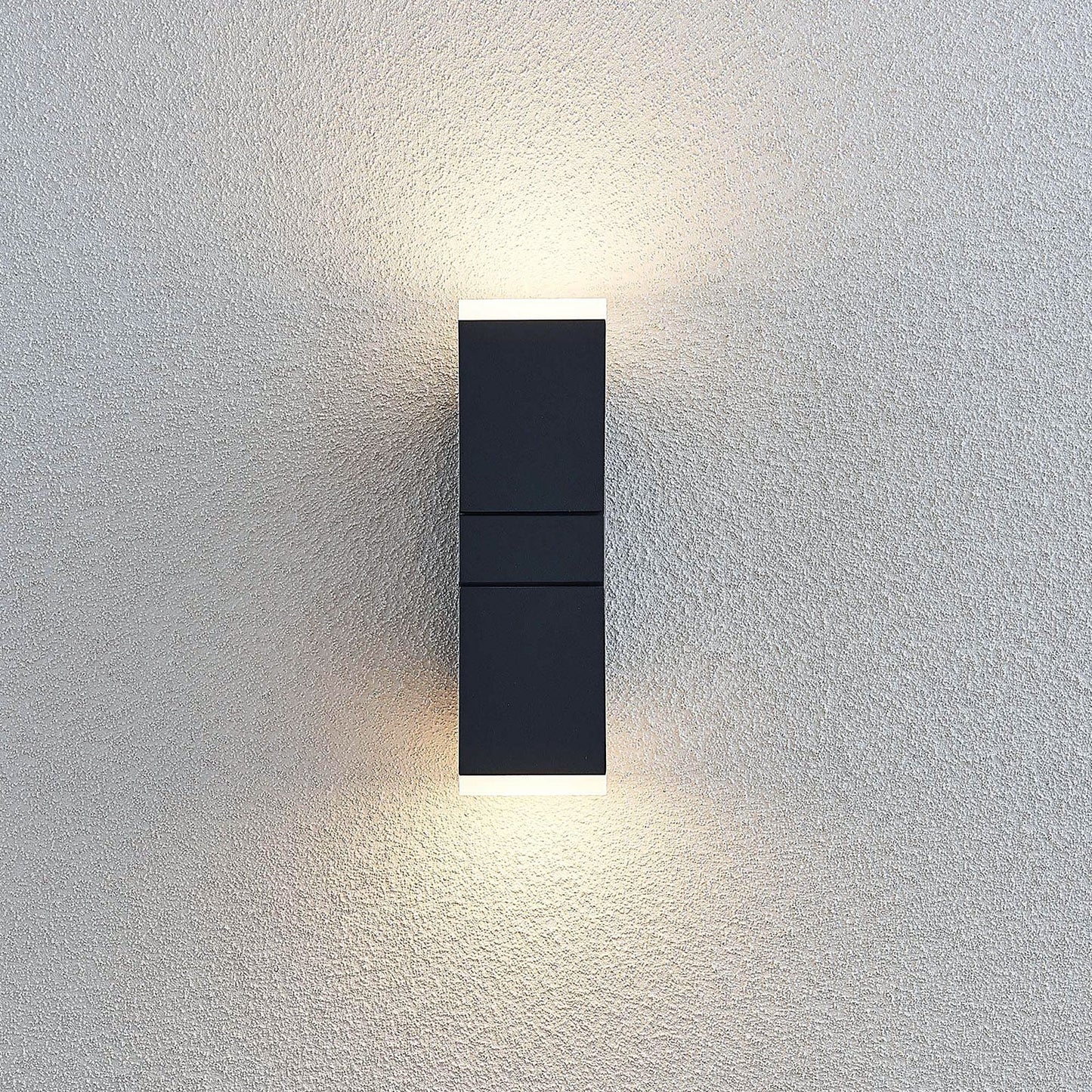 Royelux 22cm Anthracite Outdoor LED Wall Sconce - IP54 Weatherproof Up Down Light