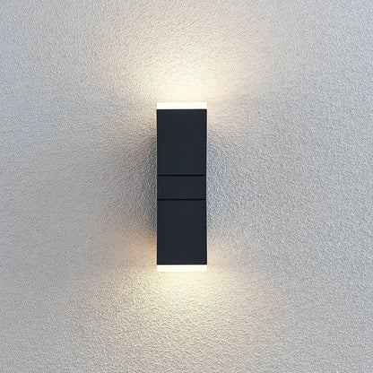 Royelux 22cm Anthracite Outdoor LED Wall Sconce - IP54 Weatherproof Up Down Light