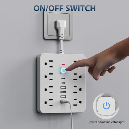 Luxora 14-In-1 Power Strip With Surge Protection Hub