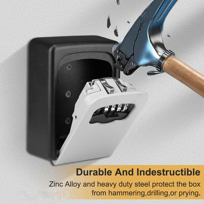 Luxora Lock Box For Keys - Secure 4-Digit Combination Safe