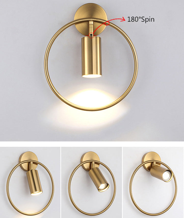 Rayvia Modern Adjustable Brass Wall Lamp, Nordic Design Contemporary Reading