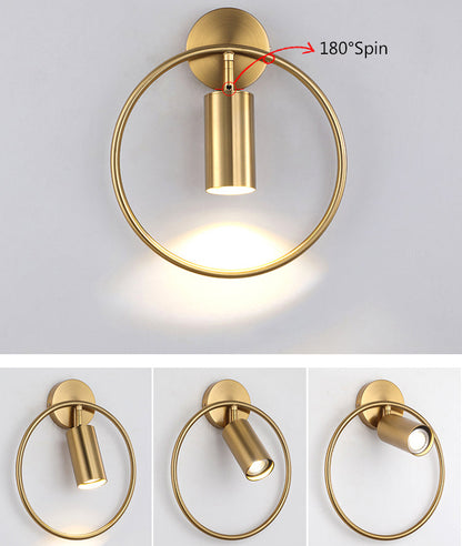 Rayvia Modern Adjustable Brass Wall Lamp, Nordic Design Contemporary Reading