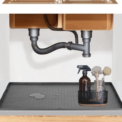 RoyaleGlow Large Under Kitchen Sink Mat Silicone Protective Liner