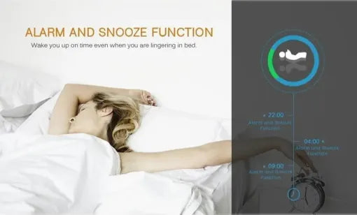 Royaleva Digital Alarm Clock Smart Mirror Desktop Bedside Nightlight