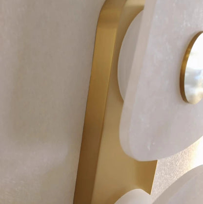 LuxRoyale Irregular Onyx Wall Sconce - Modern Stone LED Wall Light