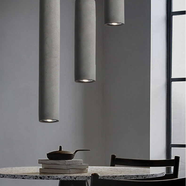 Royaleva Modern Concrete Pendant Light, Industrial Contemporary Ceiling Fixture