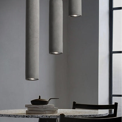 Royaleva Modern Concrete Pendant Light, Industrial Contemporary Ceiling Fixture