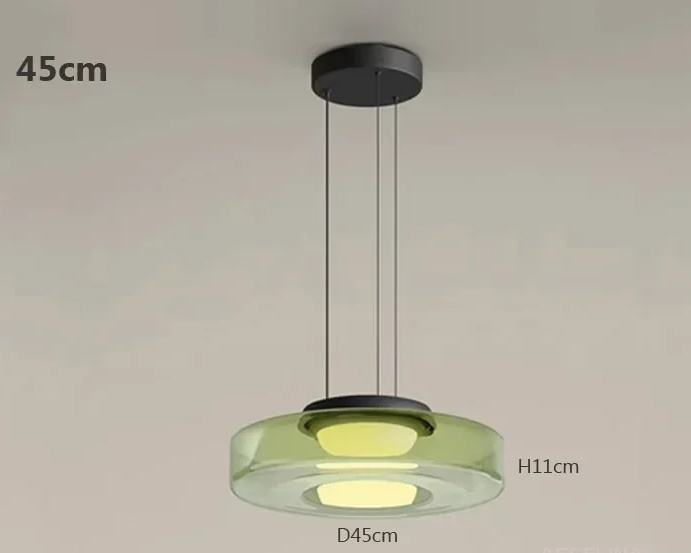 LuxRoyale Modern Glass Pendant Light - Adjustable Dimmable LED Hanging Lamp