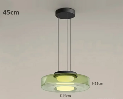 LuxRoyale Modern Glass Pendant Light - Adjustable Dimmable LED Hanging Lamp