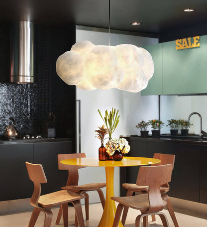 Rayvia Modern LED Cloud Pendant Light, Contemporary Ceiling Lamp for Dreamy Bedroom