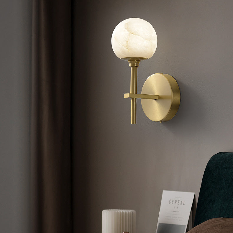 RoyaleGlow Copper Marble Wall Sconce Luxury Up & Down LED Wall Light
