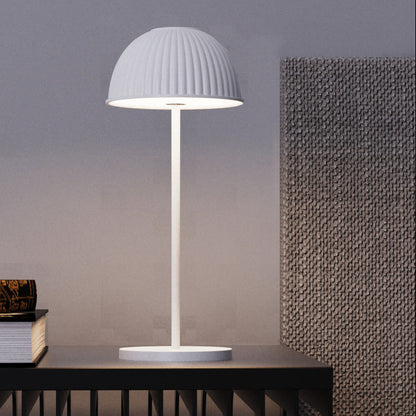 RoyaleGlow Modern Dome LED Table Lamp - Cordless, Dimmable Touch Control for Reading & Decor