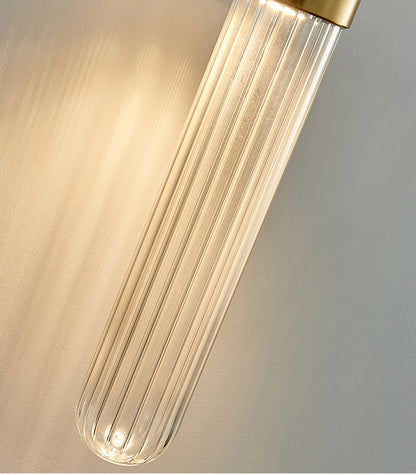 RoyaleGlow Modern Black Linear LED Wall Sconce | Frosted Glass Tube for Ambient Lighting
