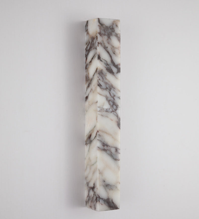 Royelux Marble & Aged Brass Wall Sconce | Modern Cloudstone 2-Light G9 Fixture