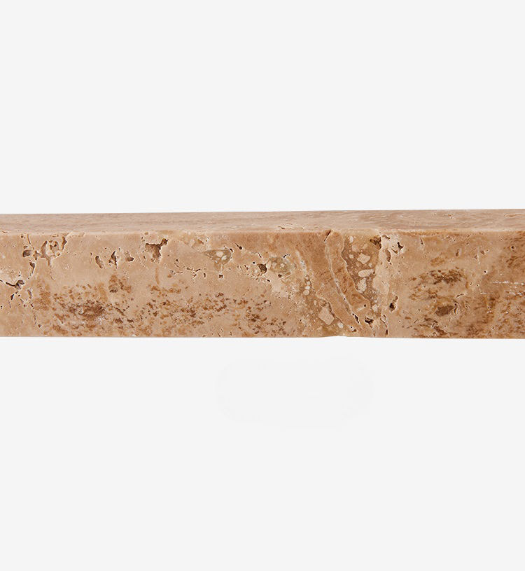 RoyaleGlow Dimmable LED Wall Sconce - Natural Yellow Travertine Wabi-Sabi Lighting