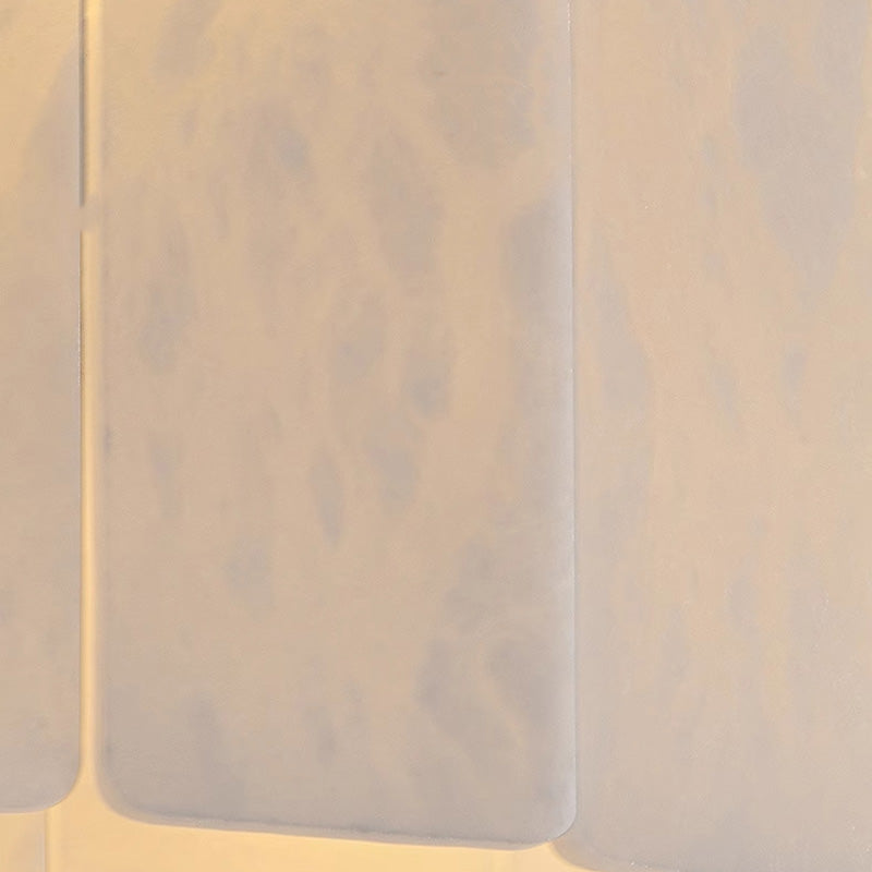 RoyaleGlow Modern Alabaster Wall Sconce - Luxury Layered Stone LED Light for Living Room