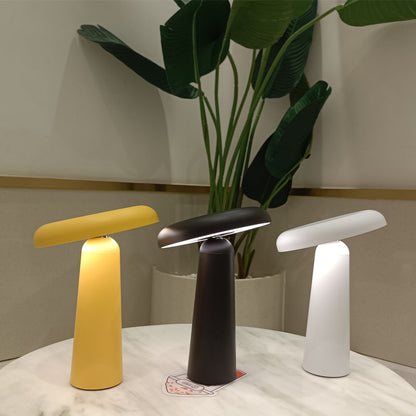 Royelux Cordless LED Table Lamp - Dimmable, USB Rechargeable, Mushroom Design