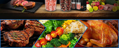 RoyaleGlow Electric Salt And Pepper Grinder One-Hand Use