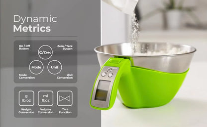 RoyaleGlow Digital Measuring Cup Scale with Removable Bowl
