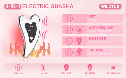 RoyaleGlow Gua Sha Massager Tool for Face Lifting and Rejuvenation