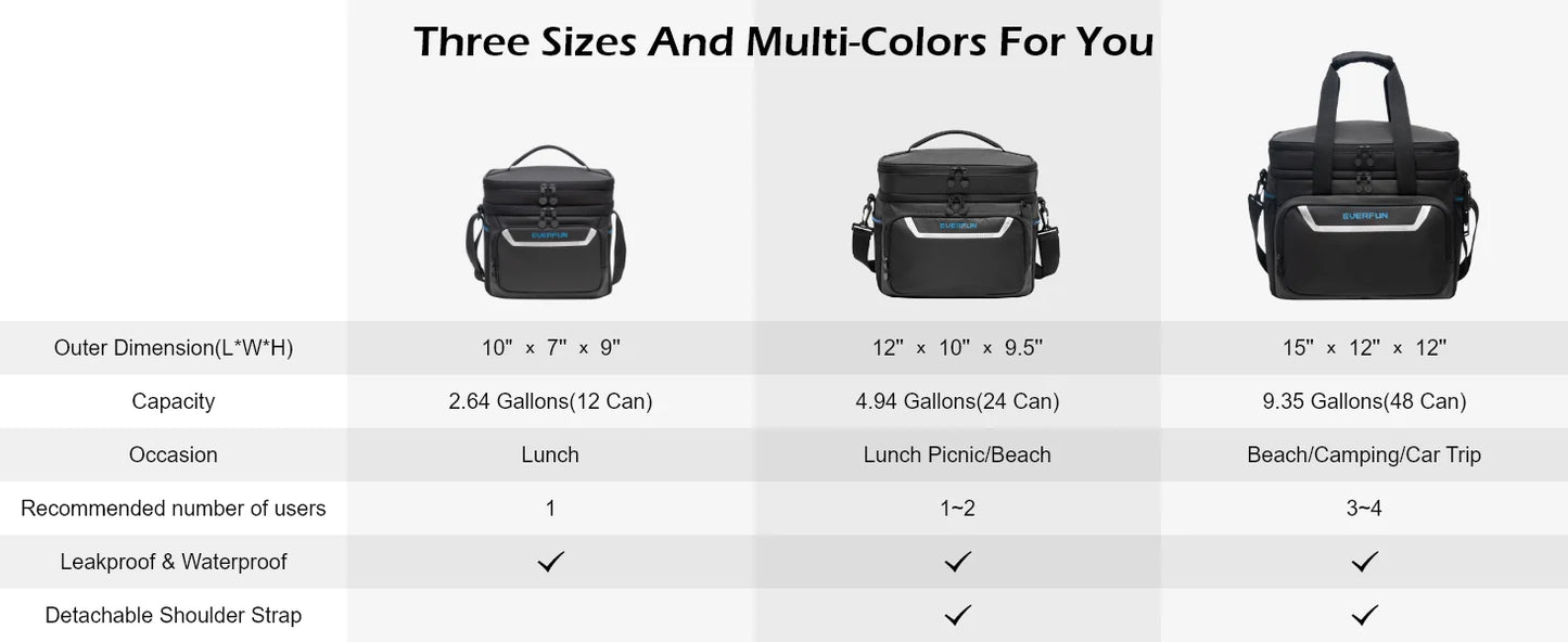 Royaleva Cooler Bag Insulated Beach Cooler Lunch Bag 24 Can