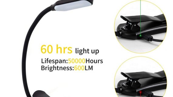 Royaleva Reading Lamp Book Clamp with Adjustable Brightness