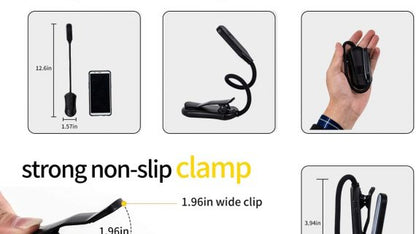 Royaleva Reading Lamp Book Clamp with Adjustable Brightness