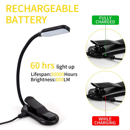 Royaleva Reading Lamp Book Clamp with Adjustable Brightness