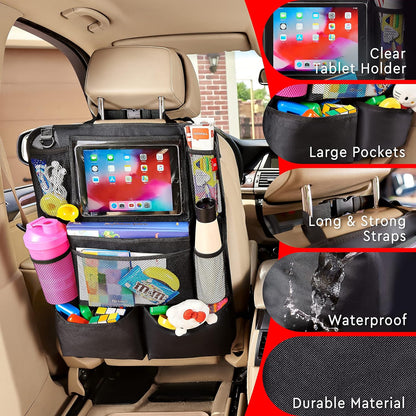 Luxora 2-Pack Car Backseat Organizer with Tablet Holder