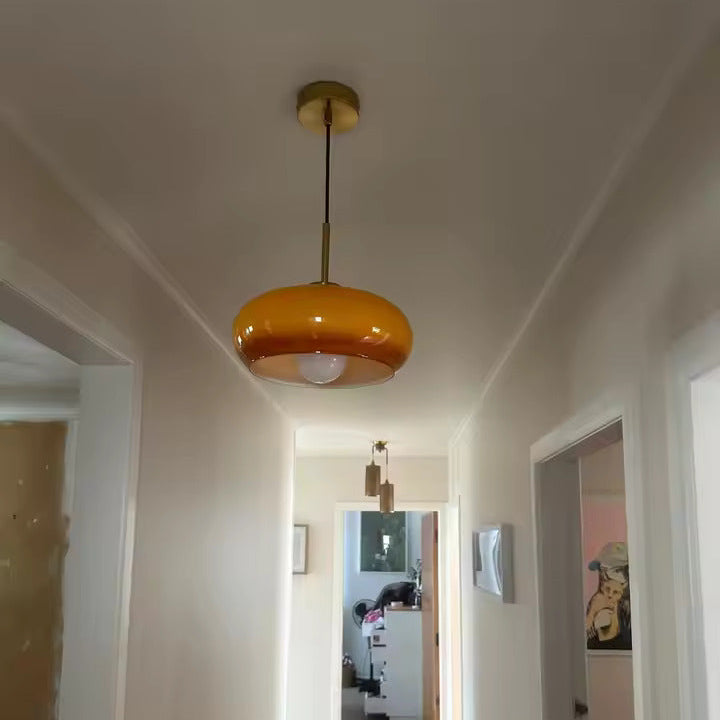 Royelux Glass Pendant Light-Bread Shape Dimmable Artistic Stained-Glass Chandelier - Royale Basic