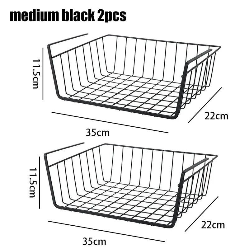 Rayvia Storage Hanging Basket – Multi-Functional Wire Organizer for Kitchen & Bathroom