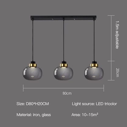 RoyaleGlow Ashton Glass Pendant Lights for Retro Elegance