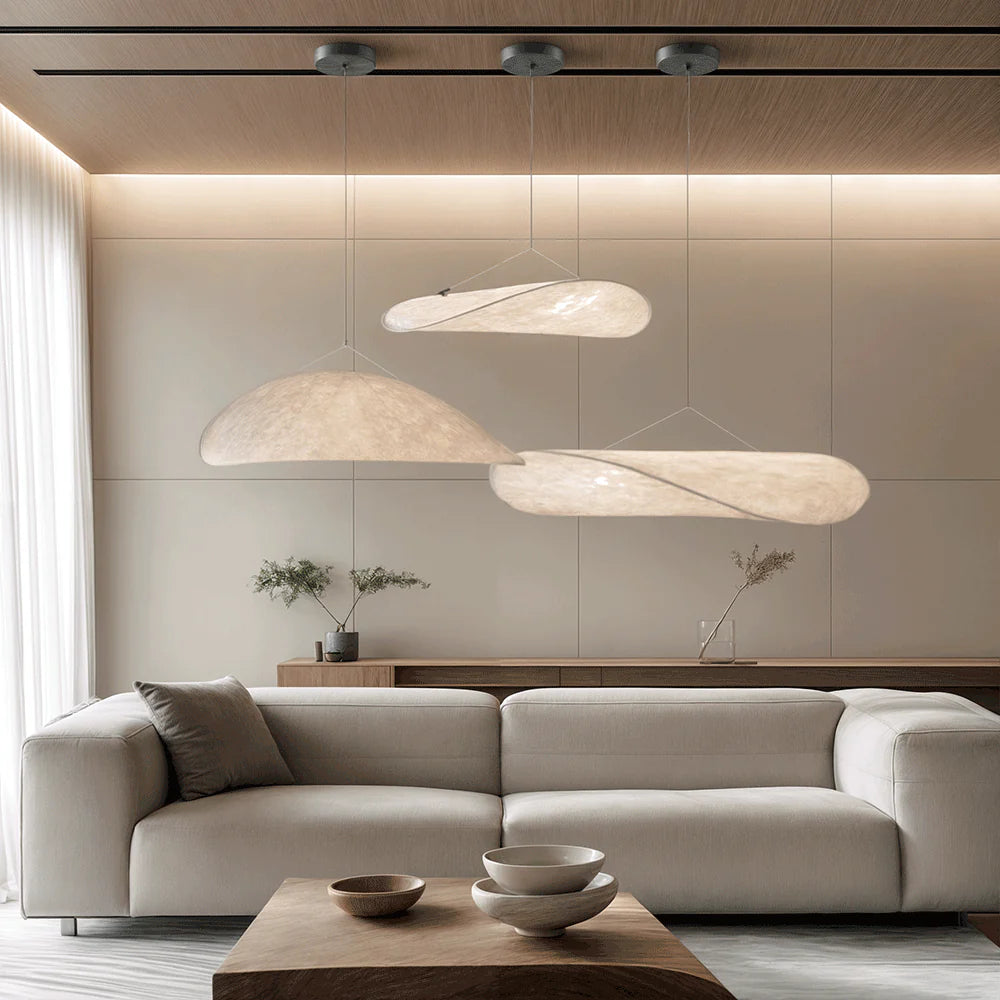 Rayvia Modern Silk Wavy Pendant Light – Luxury Organic Design Handmade